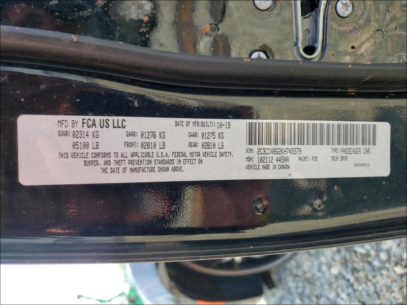 2C3CDXBG2KH745579 Dodge Charger Sxt