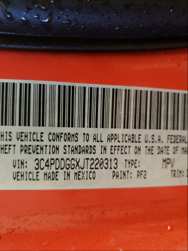 3C4PDDGGXJT220313 Dodge Journey Crossroad