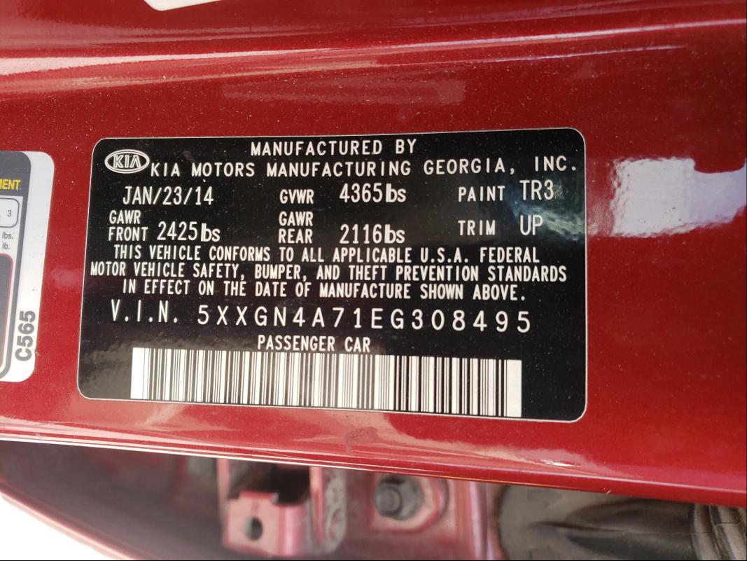 5XXGN4A71EG308495 KIA OPTIMA EX