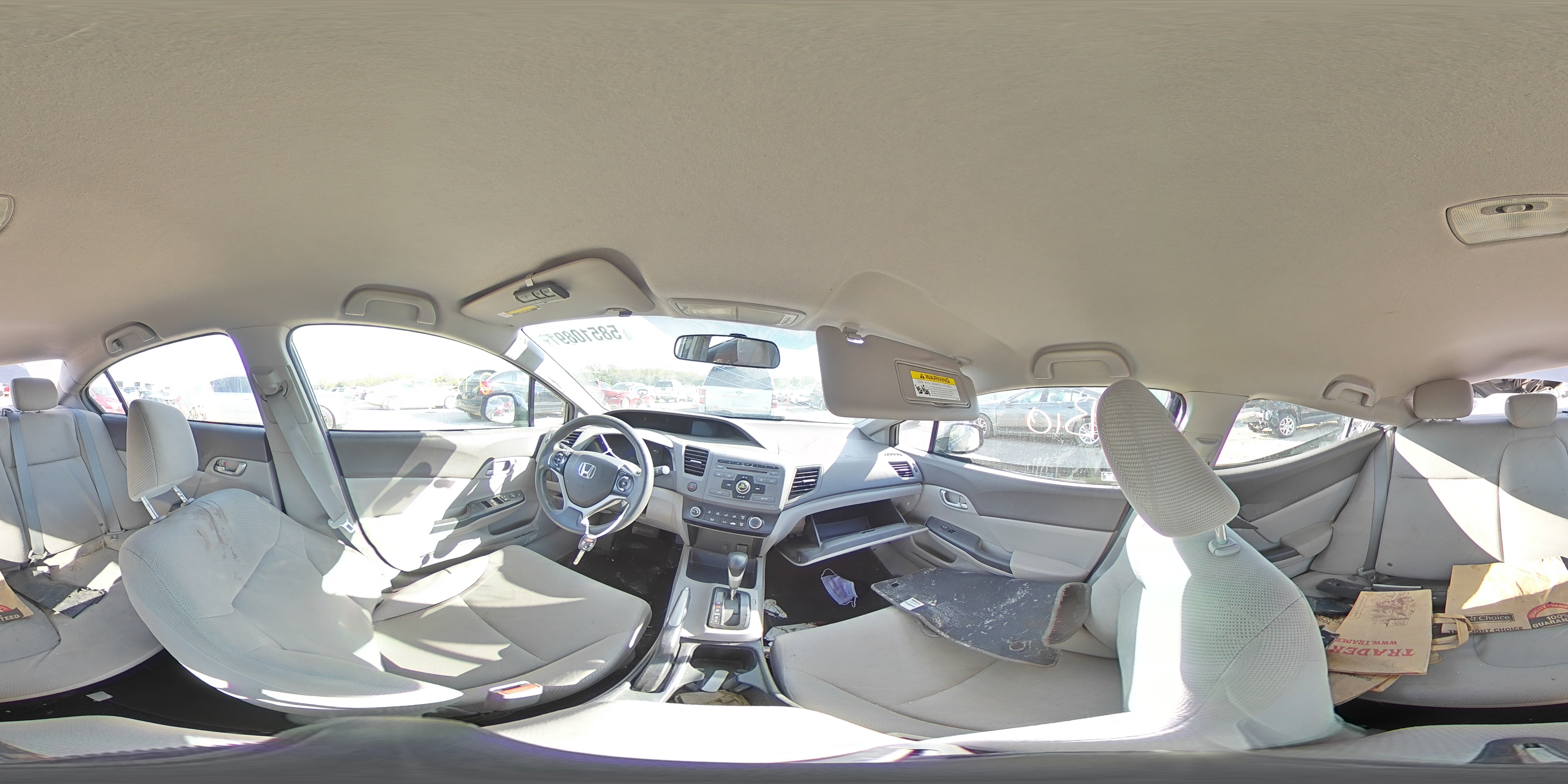 2012 HONDA CIVIC HF 2HGFB2F67CH322521