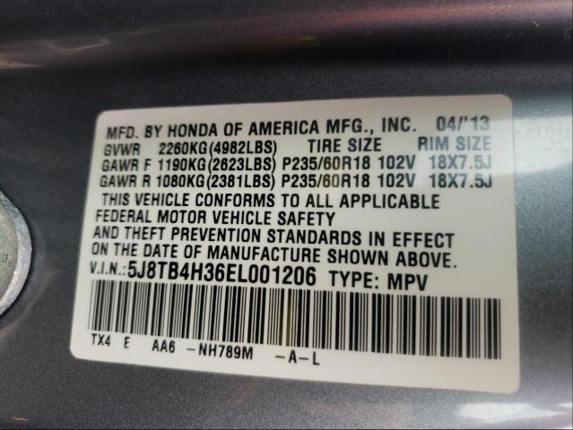 5J8TB4H36EL001206 Acura RDX