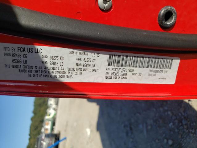 2C3CDZFJ5GH118982 Dodge Challenger R/t Scat Pack