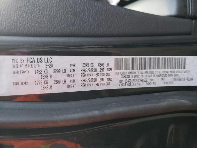 1C4RDJFG7LC286552 Dodge Durango Ssv