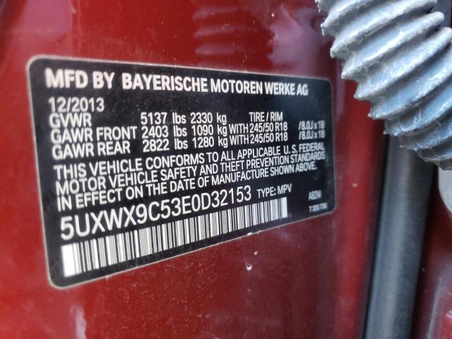 5UXWX9C53E0D32153 BMW X3 Xdrive28i