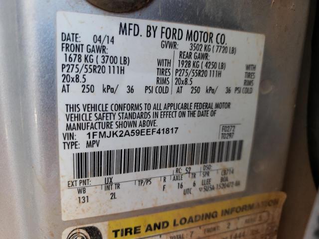 1FMJK2A59EEF41817 Ford Expedition El Limited