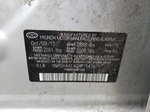 Hyundai ELANTRA SE 2016 5NPDH4AE4GH775426 Image 10