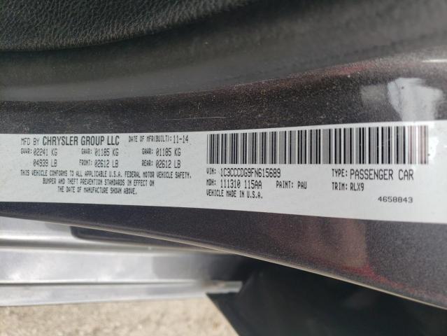1C3CCCDG9FN615689 Chrysler 200 S
