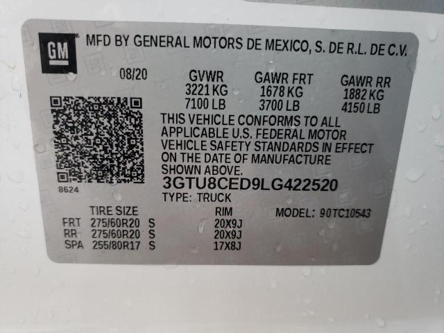 3GTU8CED9LG422520 GMC Sierra C1500 Elevation