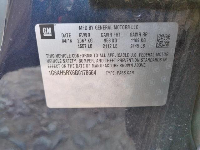 1G6AH5RX6G0178664 Cadillac ATS LUXURY