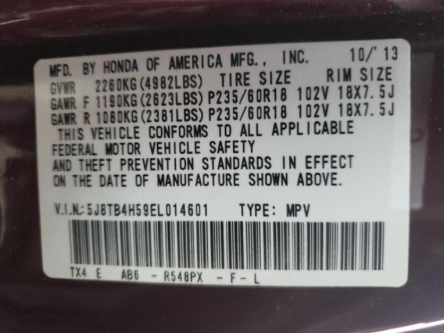 5J8TB4H59EL014601 Acura Rdx Technology