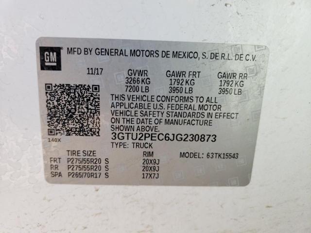 3GTU2PEC6JG230873 GMC Sierra K1500 Denali