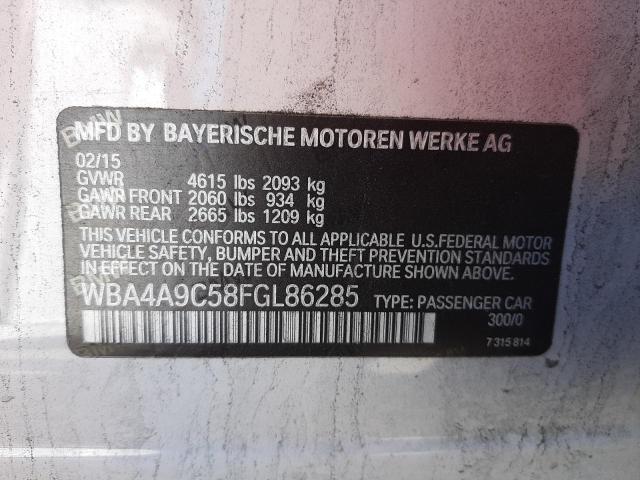WBA4A9C58FGL86285 BMW 428 I Gran Coupe Sulev