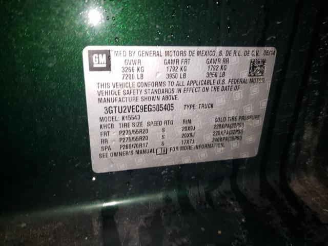 3GTU2VEC9EG505405 GMC Sierra K1500 Slt