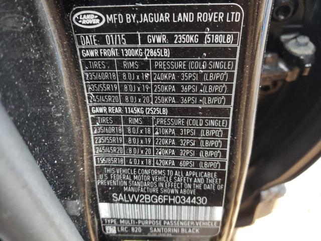 SALVV2BG6FH034430 Land Rover Range Rover Evoque Prestige Premium