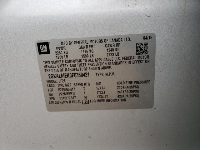 2GKALMEK0F6360421 GMC Terrain Sle