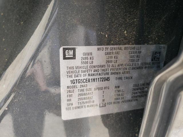 1GTG5CEA1H1172045 GMC CANYON SLE
