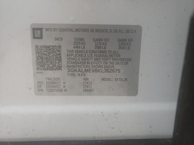 3GKALMEV8KL362675 GMC Terrain Sle