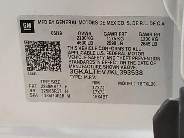 3GKALTEV7KL393538 GMC Terrain Sle