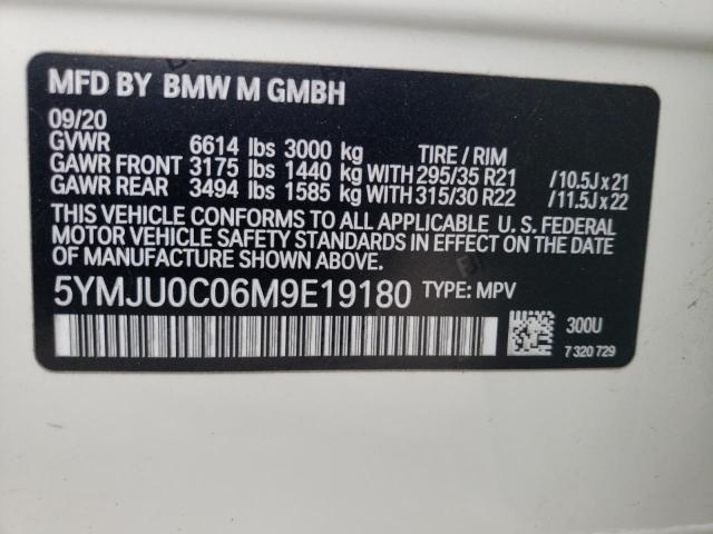 5YMJU0C06M9E19180 BMW X5 M