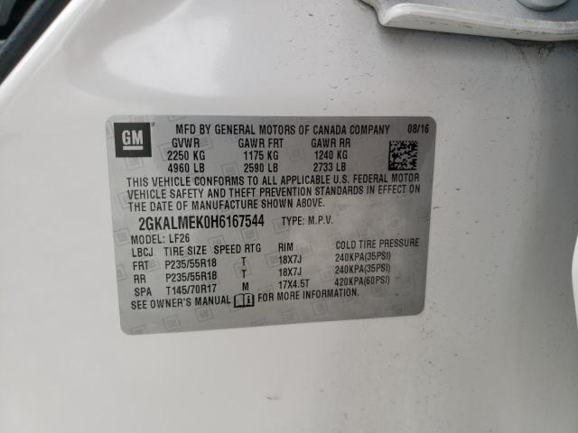 2GKALMEK0H6167544 GMC Terrain Sle