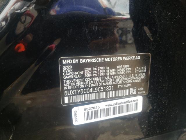 5UXTY5C04L9C51331 BMW X3 Xdrive30i