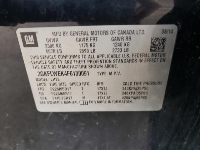 2GKFLWEK4F6130091 GMC Terrain Sle