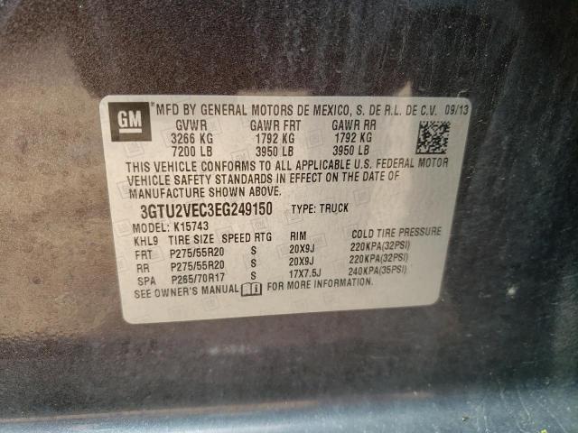 3GTU2VEC3EG249150 GMC Sierra K1500 Slt