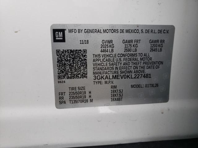 3GKALMEV0KL227481 GMC Terrain Sle