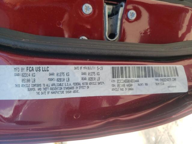 2C3CDXBG8KH650444 Dodge Charger Sxt