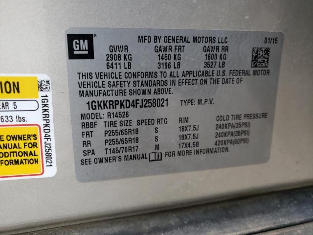 1GKKRPKD4FJ258021 GMC ACADIA SLE
