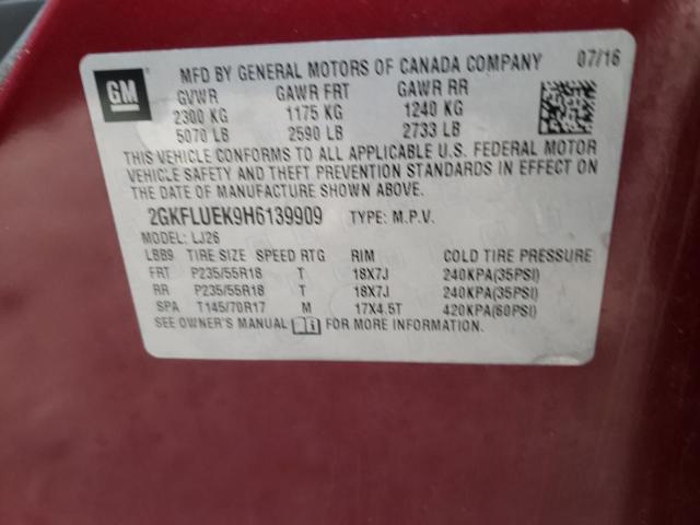 2GKFLUEK9H6139909 GMC Terrain Slt