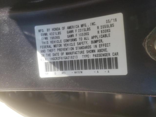 1HGCR2F81GA219213 Honda ACCORD EXL