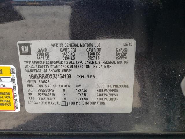 1GKKRRKDXGJ164108 GMC Acadia Slt-1