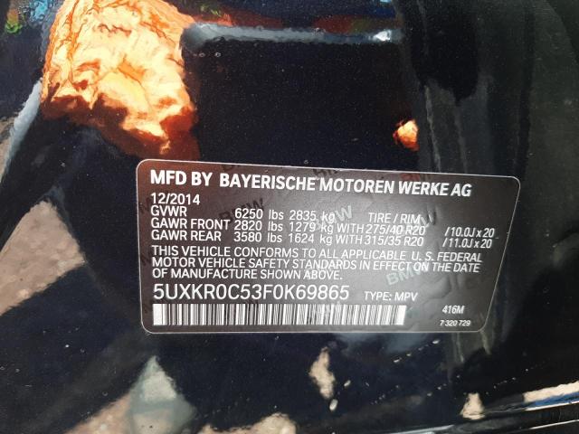 5UXKR0C53F0K69865 BMW X5 Xdrive35i