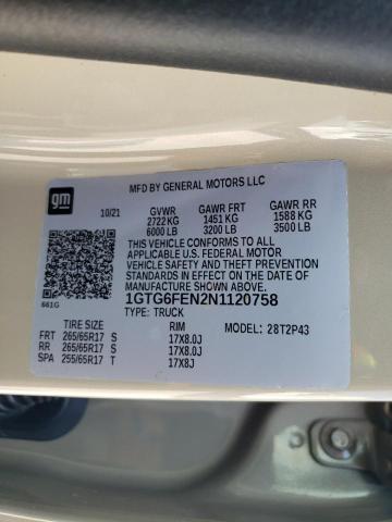 1GTG6FEN2N1120758 GMC Canyon At4