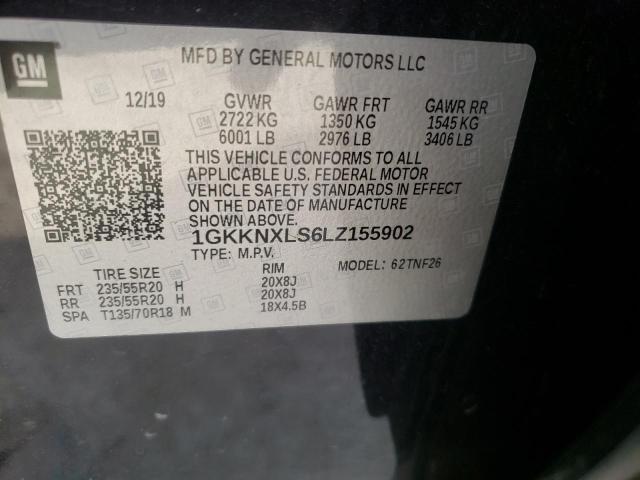 1GKKNXLS6LZ155902 GMC Acadia Denali