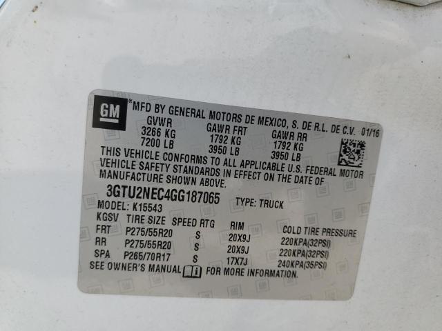 3GTU2NEC4GG187065 GMC Sierra K1500 Slt