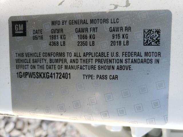 1G4PW5SKXG4172401 Buick Verano Sport Touring