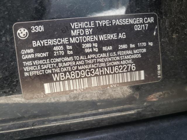 WBA8D9G34HNU62276 BMW 330 XI