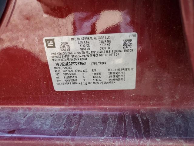 1GTV2UEC2FZ237989 GMC Sierra K1500 Sle