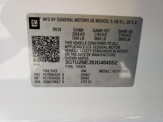 3GTU2NEJ9JG404552 GMC Sierra K1500 Slt