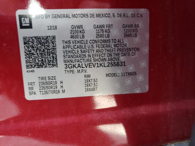 3GKALVEV1KL255831 GMC Terrain Slt