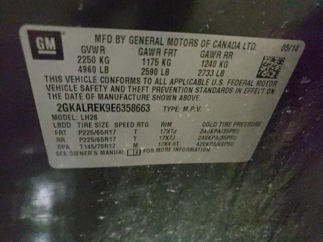 2GKALREK9E6358663 GMC Terrain Sle