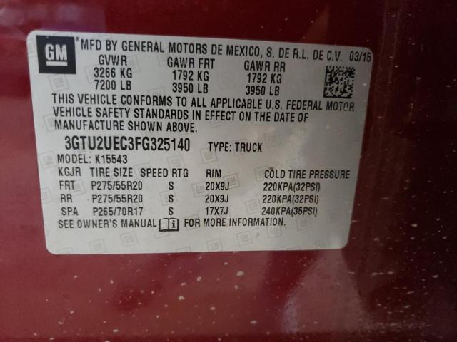 3GTU2UEC3FG325140 GMC Sierra K1500 Sle