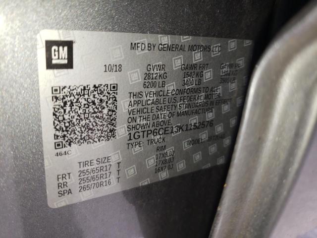1GTP6CE13K1152576 GMC CANYON SLE