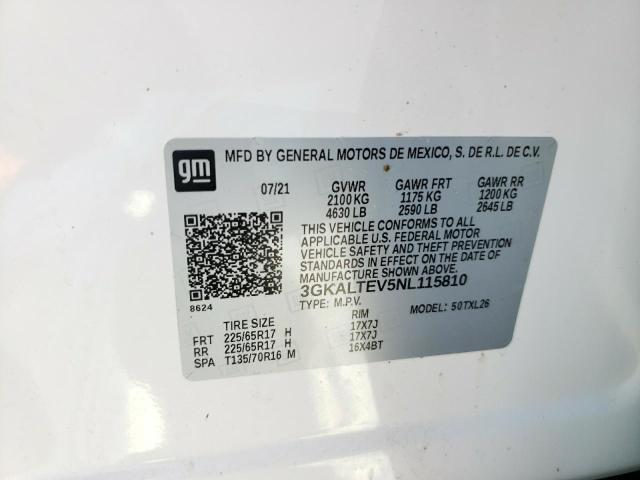 3GKALTEV5NL115810 GMC Terrain Sle