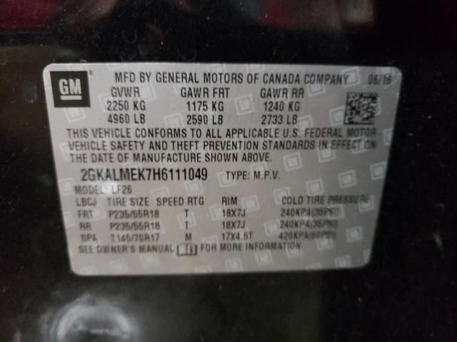2GKALMEK7H6111049 GMC Terrain Sle