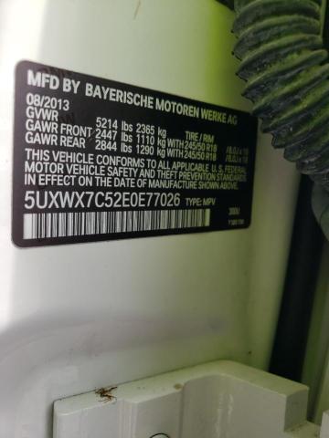 5UXWX7C52E0E77026 BMW X3 Xdrive35i