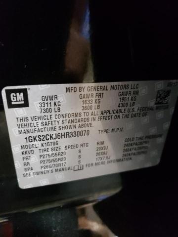1GKS2CKJ6HR330070 GMC YUKON DENALI