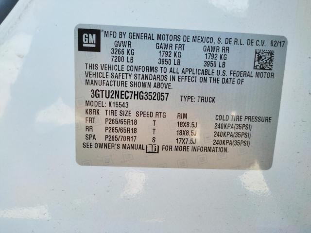 3GTU2NEC7HG352057 GMC Sierra K1500 Slt